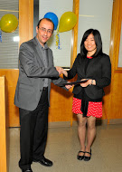 Connie Chen receiving Beaver Heavy construction scholarship