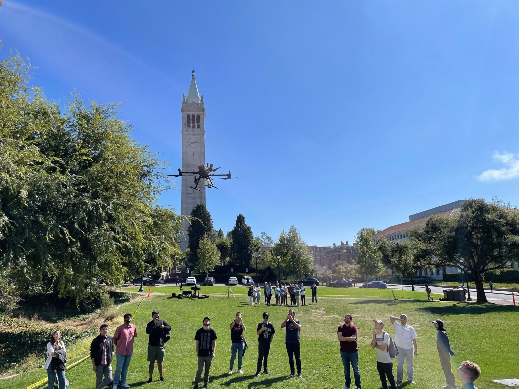 CE170 students fly drones, do LiDAR scans on campus
