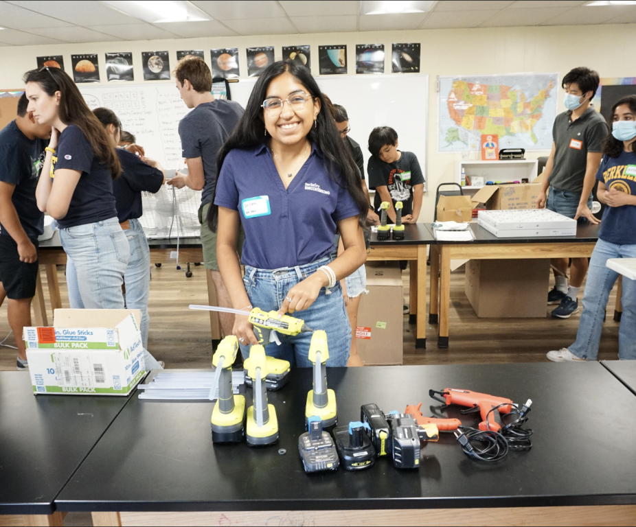 Students constructed 125 air purifiers using basic household items in two hours (Photo Credit: Nia Jones)
