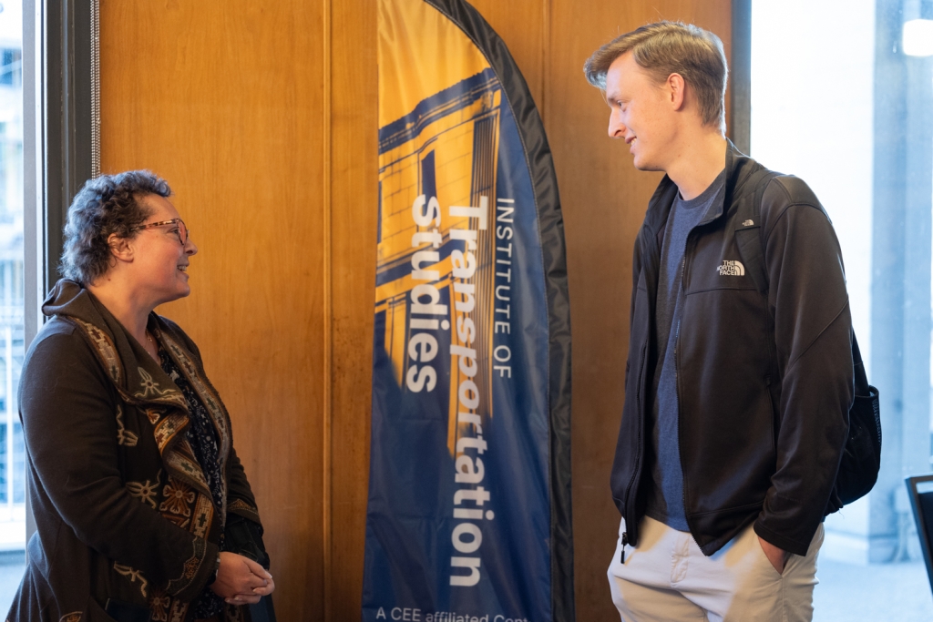 A collection of photos of guests from the CEE Community Highlights event during graduate student posters and research center highlights. 