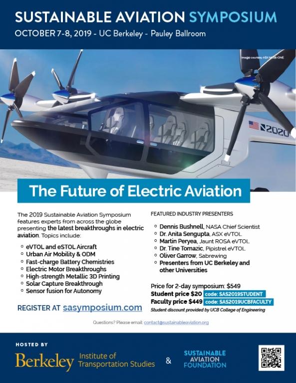 Sustainable Aviation Symposium 2019 flyer