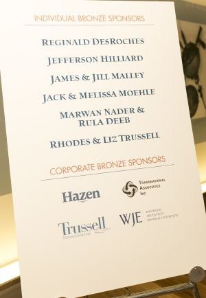 poster listing bronze level corporate and individual sponsors