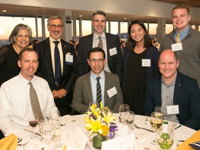 8 reception participants at the Friedman table