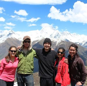 Stacy Naglestad, Uri Shelby, Jordan Toy, Haleemah Qureshi, and Stacey Rutherford (L-R) were participants in the Tibetan Village Project (TVP), a non-profit, non-political organization run solely by Tibetans.