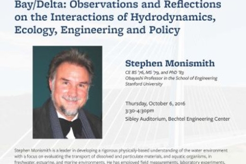CEE Fall Distinguished Lecture given by Academy 2014 inductee Stephen Monismith