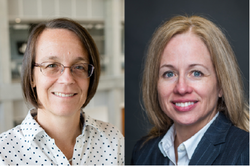 A headshot of CEE alumnas Ellen Rathje and Elizabeth Hausler (from left to right).