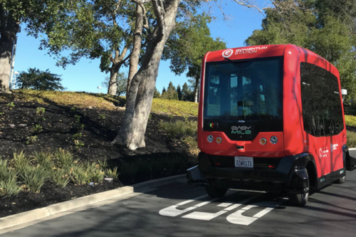 A driverless bus in Bishop Ranch, California. Image: BishopRanch