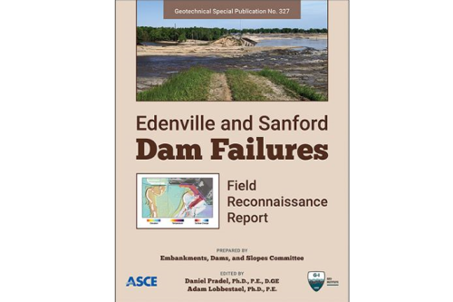 Professors Athanasopoulos-Zekkos and Zekkos, and PhD candidate Weibing Gong co-authored ASCE's report on the Edenville and Sanford Dam failures. 