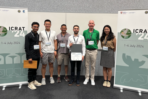 A group photo of CEE and Electrical Engineering best paper awardees at ICRAT (Photo Credit: ITS Berkeley).